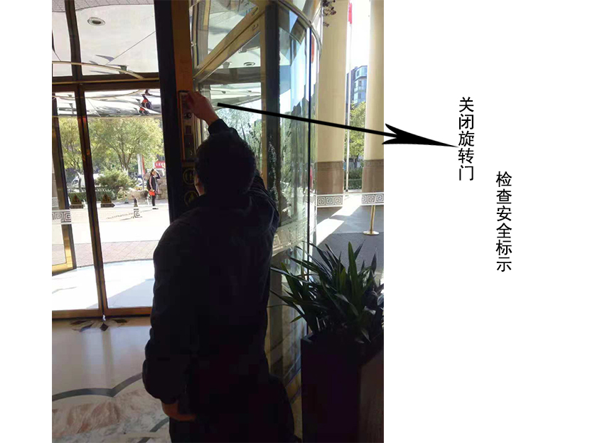關閉旋轉門