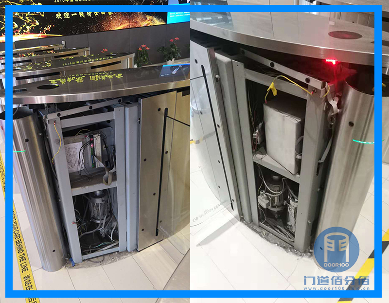 拆除閘機外殼
